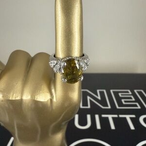 Barbara Bixby Elegant Green and Silver Jewelry Ring